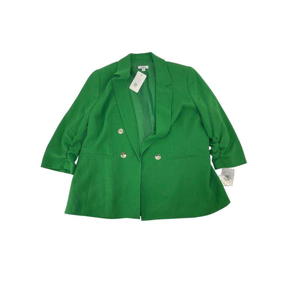 NWT Bar III Double Breasted Ruched Sleeve Blazer 2X
